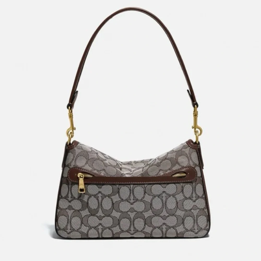 Coach Soft Tabby Signature Shoulder Crossbody Bag in Maple - Picture 2 of 16